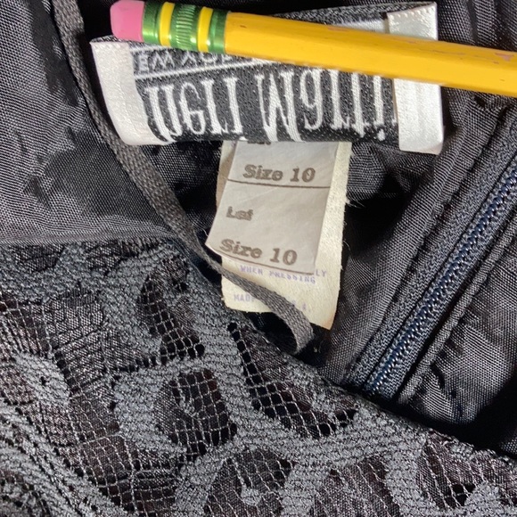 Sheri Martin Vintage Black Lace Shift Dress,  NWT! - Picture 5 of 6